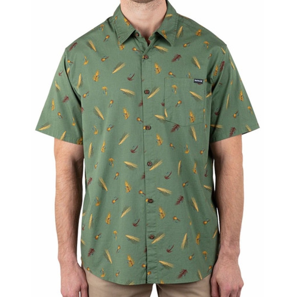 Hurley short sleeve men’s‎ button down shirt